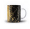 iCaseDesigner Personalised Agate Watercolour Marble Name with Heart 11oz Ceramic Mug - 21. Black Marble Vertical Name