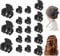 18 Pcs Mollettone Capelli Donna, Capelli Pinzette Nere, Opaco Pinze Per Capelli, Capelli Mollette A Forma Di Zucca, Pinza Capelli Per Fermagli Casual, Lavoro, Casa Mollette Capelli Donna