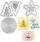 21Pcs/Set Kreis, Stern, Weihnachtsbaum Stanzen Schneiden für Papier Handwerk Kunst Metall Schneiden Werkzeuge für DIY Scrapbooking Papier Karte Schablone Handgemachte Handwerk Scrapbook