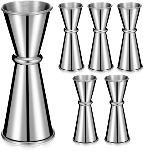 Eaasty 6 Pieces Jigger for Bartending, Double 2 oz 1 oz Cocktail Japanese