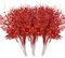 ROSELEAF 28 rote Weihnachtsbaumschmuck, künstliche Glitzer-Beeren-Blumen, Stielzweige für Weihnachtsbaum-Dekoration, Geschenk, kleine Vase, Zuhause, Urlaub, Hochzeit, Party-Dekoration