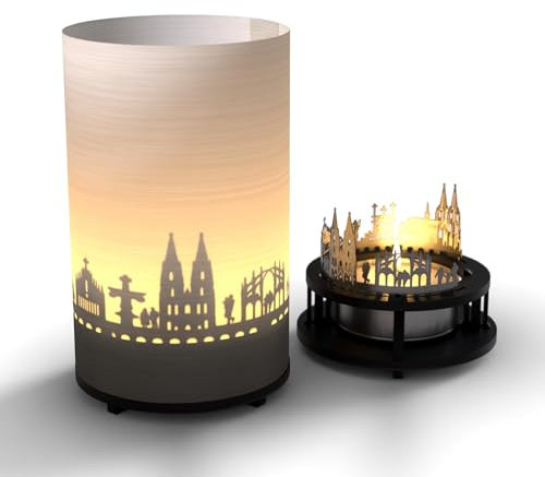 Kölner Dom Premium Geschenkbox - Skyline Motivkerze, zauberhaftes Schattenspiel, Souvenir für Köln-Fans, Andenken an unvergessliche Reisen