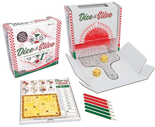 Thinkfun - 76578 - Dice & Slice - Das Roll & Write Strategiespiel, Logikspiel für 2-6 Spieler