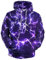 KAFFUL Felpe con cappuccio unisex 2023 da uomo con cappuccio in pile con grafica a fulmine, Lampo Viola, Medium
