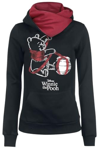 Winnie l'ourson Le Cadeau Femme Sweat-Shirt à Capuche Noir/Rouge XS