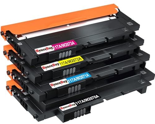 HenceBuy 117A Toner Set Ersatz für HP 117A W2070A Tonerkartusche Kompatibel für HP Color Laser MFP 179fwg 179fnw 178nw 178nwg 178 179 150nw 150a 150 W2071A W2072A W2073A (Schwarz Cyan Gelb Magenta)