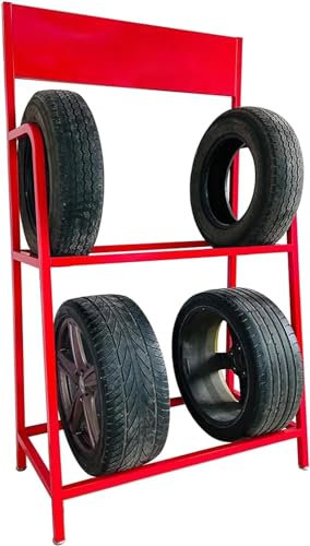 HACSYP Reifenregal, bodenstehende Reifenaufbewahrungshalterung, Garagenreifenregal, Tragkraft 250 kg, for Farm Workshop Home Garage Carport