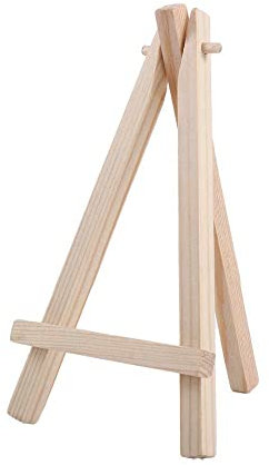 Malstaffelei, Künstler-Halter, multifunktional, kleines Regal, Naturholz, Staffelei-Set, Tischhalter für kleine Leinwände (8 x 15 cm)