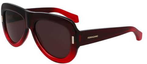 Ferragamo SF2029SE Brille, Damen, Farbverlauf, transparent, Dunkelrot, Einheitsgröße
