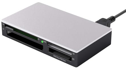 SmartMedia Card Reader USB 2.0 Universal Multi Card Adapter Slim Hub Read Smart Media, xD, SD, SDHC, SDXC, UHS-I, MMC, MS Pro Duo, CF, MD, Camera Flash Memory Cards For Windows, Mac, Linux