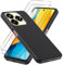 LYJERRY Handyhülle für ZTE Blade V60 Vita Hülle + 2Pcs Schutzglas für ZTE Blade V60 Vita Hülle Stoßfest Cover Schutzhülle Silikon Case Weich Schwarz hülle und Schutzglas