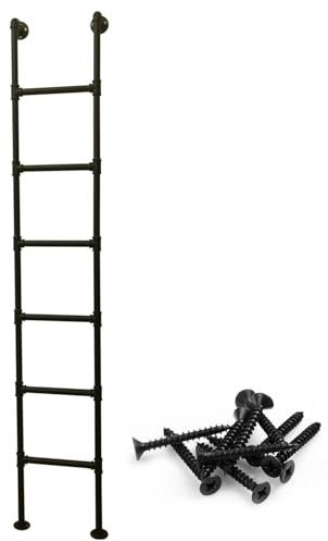 100–300 cm hohe Metallleiter zur Wandmontage, Sicherheitskletterleiter für den Dachboden, Kellerfenster-Ausstiegsleiter für Wohnmobil, Auto, Boot, Wohnheim, Bibliothek – Tragkraft 150 kg(185cm/73in)
