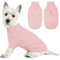 Lelepet Winter Hundepullover, Gestrickter Warm Hundepulli mit Rollkragen, Weihnachtspullover für kaltes Wetter, Weiche Hundestrickwaren, Hundemantel Sweater Haustier Bekleidung, Rosa S