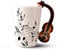 PPcdfre novità Violino maniglia tazza di ceramica spettro libero caffè latte tè tazza personalità tazza unica strumento musicale regalo tazza