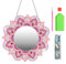 FYting Geschenk Mädchen 6 7 8 9 10 11 Jahre,Diamond Painting Spiegel,Diamond Painting Kinder,Mandala Make Up Spiegel, Wanddekoration, 3 Installationsmethoden, 6–15 Mädchen Bastelset(Rosa)