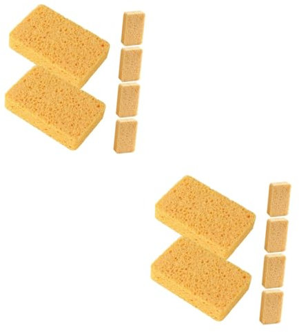 IMIKEYA 2 Sätze Küchenreinigungsschwamm Küchenhelfee Küchenschwamm Cleaner Geschirrspülmaschinenreiniger Multifunktions-reinigungsschwamm Wiederverwendbarer Wok-Schwamm Yellow 6 Stück * 2