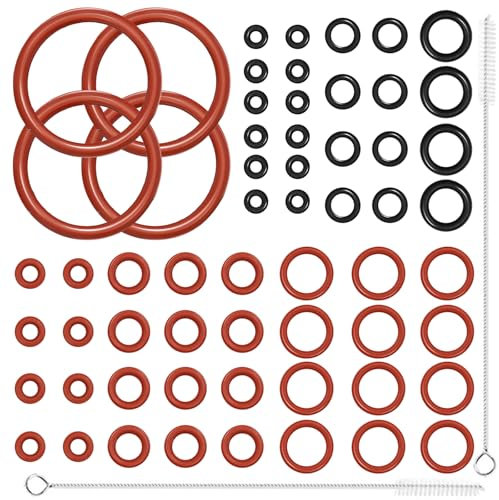 KASURE Lot de 60 Joints Toriques pour Machines à Café Philips Saeco, Soupape de support, Valve d'écoulement, Compatible avec Philips Saeco Gaggia Spidem etc