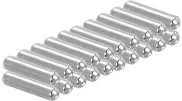 PATIKIL 304 Perni Bloccaggio Acciaio Inossidabile 1x4mm (5/64 Dia), 20Pz Testa Tonda, Estremità Smussata Piatta, Perni Centraggio Metallo, Pioli per Letto a Castello, Ripiani Supporto