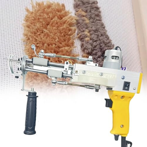 8–16 Mm Tufting-Maschine FüR Teppiche – 40 Stiche Pro Sekunde, Elektrische Teppichpistole Mit 360 Grad Verstellbarem Griff, GeräUscharm, Teppichwebwerkzeug, Tufting-Set FüR AnfäNger,Orange