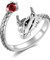 Drachen Ring 925 Sterling Silber Verstellbarer Tier Ring Gothic Punk Schmuck Geburtstag Geschenk für Frauen Männer