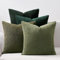 Topfinel Kissenbezug 40x40 Kissenbezüge Dunkelgrün 4er Set Kordsamt Kissenhülle Dekokissenbezug Sofakissen Dekokissen deko für Sofa Schlafzimmer Wohnzimmer Balkon Kinder lauschig Farbverlauf