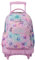 TOTTO - Mochila Escolar con Ruedas, Modelo Renglones, Capacidad 26,21 Litros, Bolsillo para PC 14, Bolsillo Botella, Correas en S para Mayor Comodidad, Resistente, Estampado Shiny Heart Glitter
