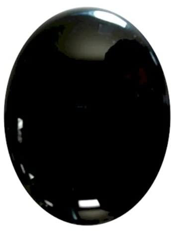 INDIA HERSTELLUNG Natürlicher schwarzer Turmalin Kristall Cabochon zum Schutz vor negativer Energie & bösen Blick-B0B5LP7MZZ, Silber, Erstellt Saphir, Silber, Kreierter Saphir