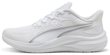 PUMA Skyrocket Lite Adult Unisex Straßen-Laufschuh, 2 White-Vibrant Silver- Silver, 38.5