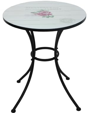 HTI living Gartentisch Celia Bienvenue Balkontisch Terrassentisch Metalltisch