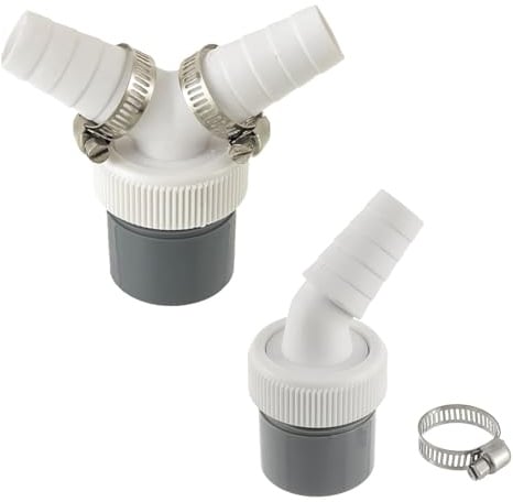 2 Stücke Waschmaschine Anschluss Waschmaschine Abfluss Abwasserschlauch Waschmaschine für Eingebauter Siphon und Abflussschlauch um die Waschmaschine Oder den Geschirrspüler zu Verbinden