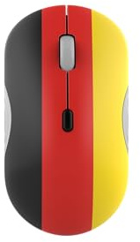 Lenovo 350 Bluetooth Silent Mouse (Fan Edition), Wireless Ergonomic Ambidextrous Design, Bluetooth 5.3, Adjustable DPI up to 2400, 36 Month Battery Life, Recycled Materials, German Flag