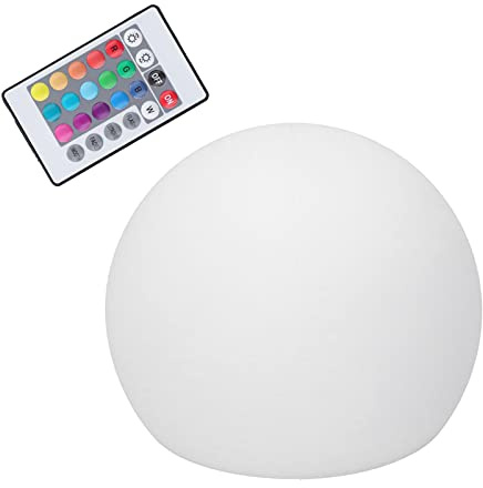 Alomejor LED-Kugellicht, Farbwechselnde Kugellampe für Schlafzimmer, Nachtlicht mit Fernbedienung für Raumdekoration, 15 X 15 Cm