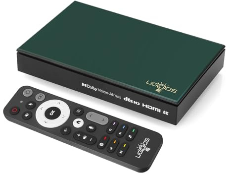Ugoos SK1 Lite 8K Ultra HD TV Box Amlogic S928X-K Android 14.0 LPDDR4 4GB RAM 64GB WiFi6 1000M BT5.2 USB3.0 Supporto HEVC H.265 8K 60fps AV1 VP9 HDR Box