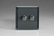 Hi83 - Varilight Classic Iridium Black - 2 Gang 1 or 2 Way 2x 400W Dimmer Switch