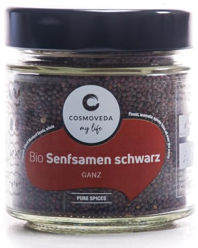 Cosmoveda Senfsamen, schwarz, ganz (130 g) - Bio