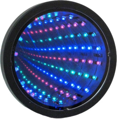 Playlearn SIM6 Infinity Mirror Tunnel Lamp LED Lighting Sensory Party Décor, Black