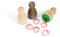 Stemplino® Ministempel - Motiv: Erdbeere - 12mm Durchmesser - Holzstempel Kinder Stempel Bullet Journal Stempel mit Erdbeeren Motiv Erdbeere Stempel