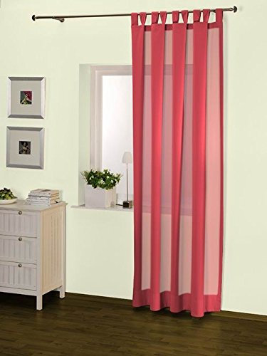 Interdeco Schlaufenschal/Schlaufenvorhang in Rot, BxH 135 x 235 cm Mira (70)