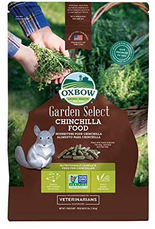 Oxbow Animal Health Garden Select Chinchilla Food, Garden-Inspired Recipe for Chinchillas of All Ages, Vitamin & Mineral Rich Pet Food Pellets, Non-GMO, Made in USA Hay, 3 Pound Bag