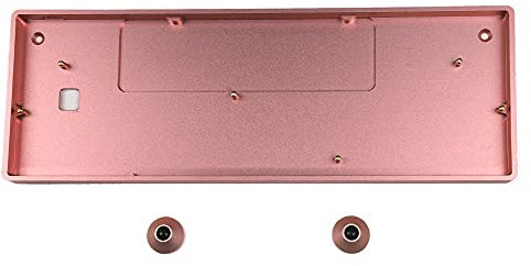 YMDK GH60 Anodizing Aluminum CNC Case for 60% Mechanical Gaming Keyboard Compatible Poker2 Pok3r Faceu 60 with ALU Feet (Pink)