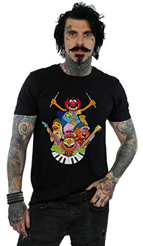 Disney Men's The Muppets Dr Teeth and The Electric Mayhem T-Shirt Black X-Large