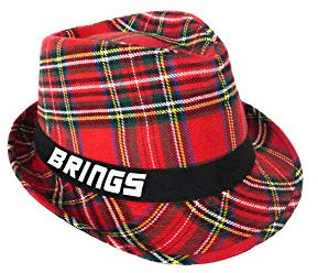 Original Brings Hut Mütze Karo Karneval Köln Band Brings Fan Artikel fasching (58cm)