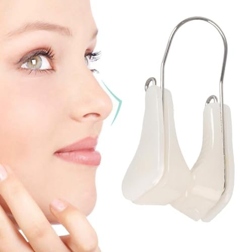 GAESHOW Nose Shaper Silikon, Nose Up Shaping, Nase Richten Clip, Nasenlifter Heben Richten Clip, Nasenclips aus Silikon für Breite Nase (Weiß)
