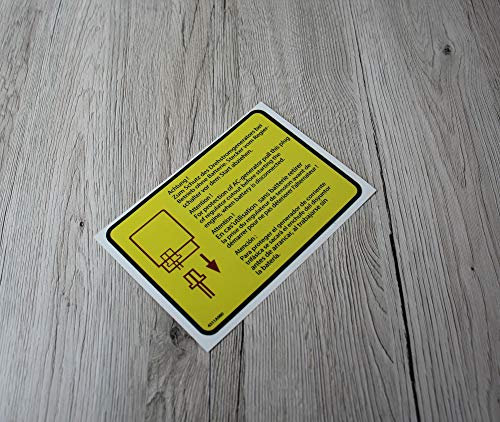 DEUTZ Aufkleber mit der Beschriftung „Schutz des Drehstromgenerators… Traktor Emblem Sticker Label