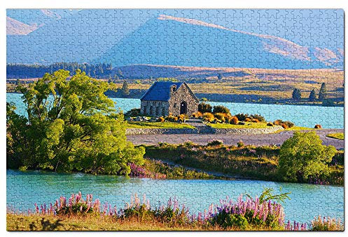 New Zealand Lake Tekapo Jigsaw Puzzle for Adults 1000 Piece Wooden Travel Gift Souvenir