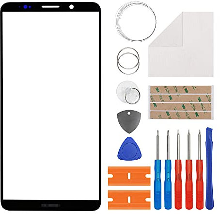 Duotipa Pantalla de cristal frontal de reparación compatible con Huawei Mate 10 Pro BLA-L29 BLA-L09 BLA-AL00 de 6,0 pulgadas + herramientas (sin pantalla ni digitalizador táctil)