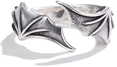 PAIHUIART Ring Ringe Damen Bijouterie Frauen Schmuck Angel Demon Wing Couples Ringe for Women Hip Hop Rings Open Ring Jewelry Demon