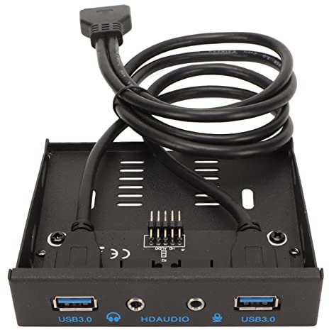 Dpofirs 3.5 Front Panel USB Hub, USB Front Panel USB3.0 4Ports PC Front Panel Adapter For Wins XP Vista Server 7 8 10, 2 X USB3.0, HD, Mic Interface