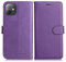 DENDICO Hülle für iPhone 11, PU Leder Brieftasche Handyhülle, Flip Tasche TPU Schutzhülle mit Kartenfach für iPhone 11, Violett