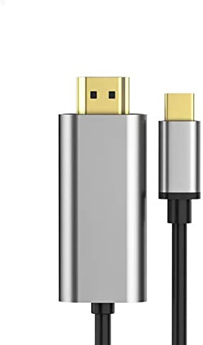 LHSDMOAT USB C to HDMI Cable 1.8M, Type-C to HDMI Cable 4K@30Hz, usb c to monitor cable, USB 3.1(Thunderbolt 3) Compatible with MacBook Pro 2023, MacBook Air,iPad Pro 2023, Surface Book 2, Galaxy S24
